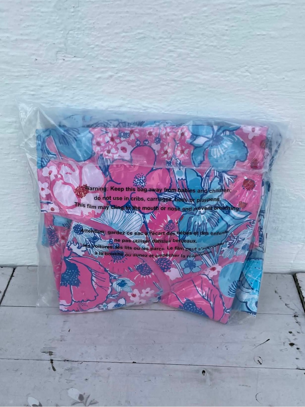 Lilly Pulitzer Pink & Turquoise Floral Inflatable Swim Rings - Picture 5 of 6